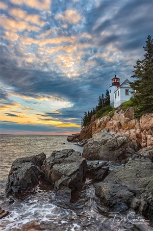 Bass Head Light Sunset Acadia National Park Maine