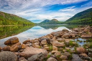 The Bubbles at Jordan Pond in Acadia National Park Maine