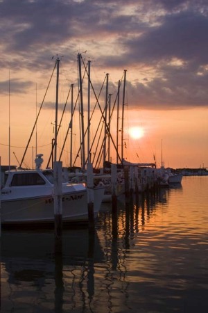 Boats-at-Sunset-Tangier-Island-Chesapeake-Bay-Virginia