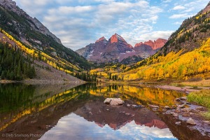 First-Sun-on-Maroon-Bells-Aspen-Colorado