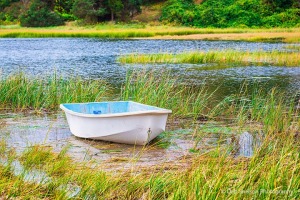 Skiff-in-Little-Harbor-Chatham-Cape-Cod-Massachusetts