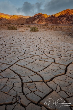Badwater-Mud-Cracks-Death-Valley-National-Park-Sunset