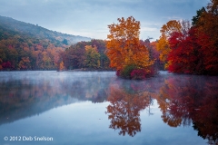 Cold_Dawn_Hidden_Lake_Delaware_Water_Gap_Pennsylvania_Dawn_Fall_foliage__October_2012_Autumn