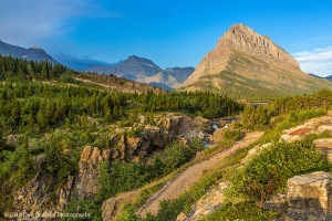 Swiftcurrent_Falls_and_Mt_Grinnell_Many_Glacier_area_Glacier_National_Park_Montana_USA-c96