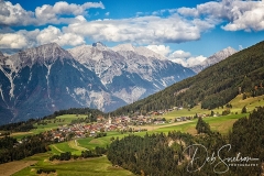 Karwendell Alps dwarf a Tyrolean Village in Austria