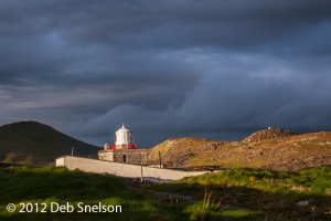 Cromwell-Point-Lighthouse-Sunset-Glow-Valencia-Kerry-Ireland