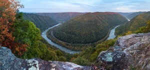 Grandview-Panorama-Sunset-New-River-Gorge-West-Virginia