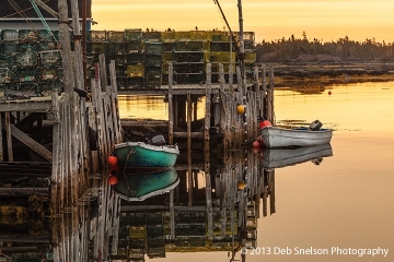 5 Dawn at Blue Rocks village fishing shack pier Blue Rocks Lunenburg Nova Scotia Canada