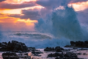 Thors-Well-High-Tide-and-Sunset-Oregon-Coast