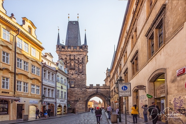 Gothic Powder Tower in Old Town Prague Czech Republic