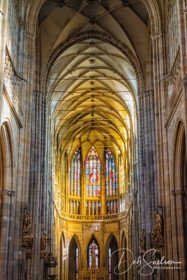 Interior St Vitus Cathedral Prague in Prague Castle Complex