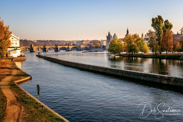 Prague River and Charles Bridge