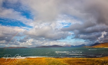 Panorama-of-Rainbow-on-Isle-of-Harris-Scotland
