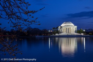Jefferson-Memorial-Washington-DC-Tidal-Basin-Blue-moment-dusk-cherry-blossom-buds-Low-light-photography