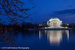 Jefferson-Memorial-Washington-DC-Tidal-Basin-Blue-moment-dusk-cherry-blossom-buds-Low-light-photography